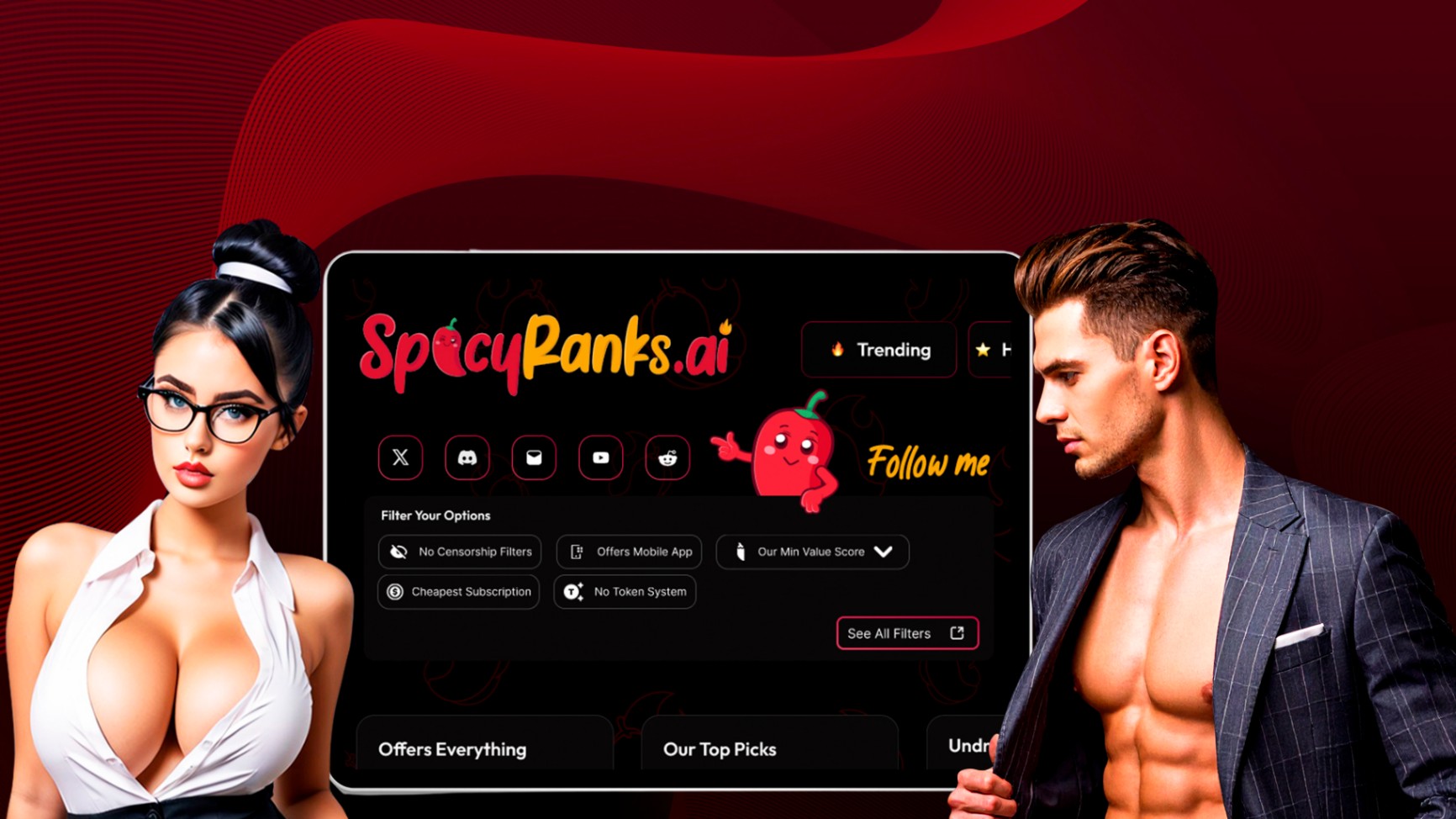 Spicy Ranks AI screenshot and logo